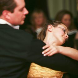 Daddy's little girl dancing at a wedding in Denver