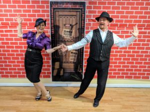 1930's swing out dancers