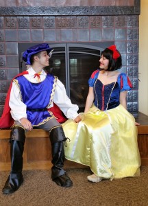 Snow White and Ferdinand fireside Boettcher Mansion