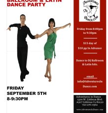 September 5th Potluck Ballroom & Latin Dance Party