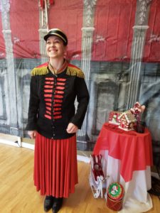 Nutcracker Clara in military dress